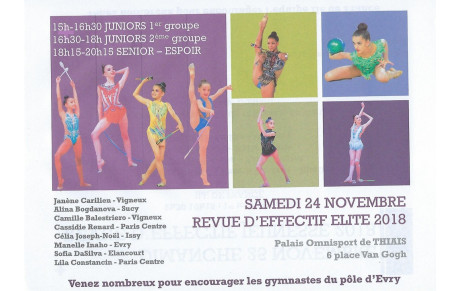 REVUE D'EFFECTIF ELITE 2018